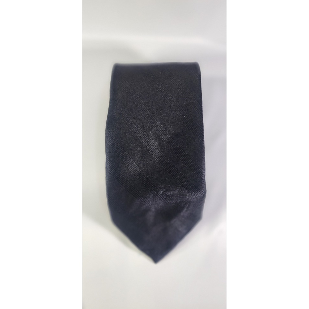 Puritan Mens Navy Blue Silk Necktie Tonal Diagonal Stripe Handmade Formal Tie